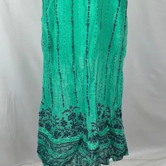 Cotton Maxi Boho Sundress  Raga Size Medium - Picture 3 of 9